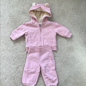 Pink Baby Hoodie and Pants Set